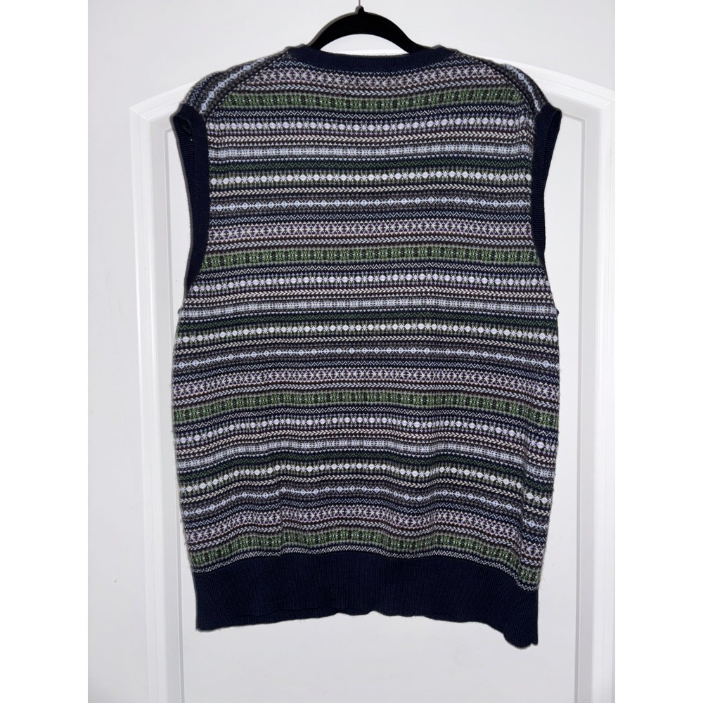 LINCS DAVID CHU V-Neck Sweater Vest LARGE Golf Sports Soft Knit - Picture 5 of 6